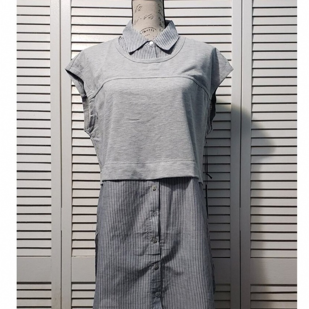 Doe & Rae Gray Cropped Blouse